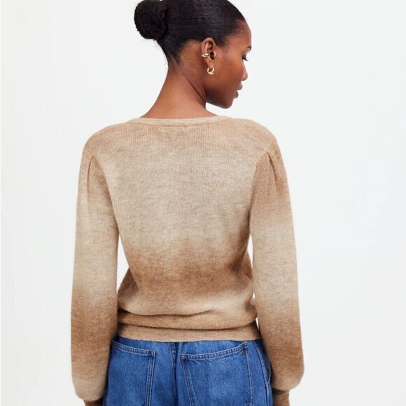 Madewell  ns689 Alpaca-Blend Deep V-Neck Sweater NWOT size small - Picture 3 of 9